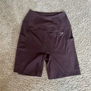 Gymshark Pocket Shorts - Chocolate Brown XS